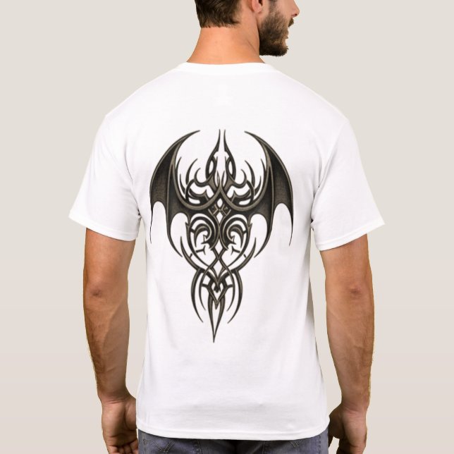 Tribal Phoenix Wings T-Shirt (Back)
