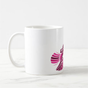 Tribal Pink Bird Stylized Magenta Phoenix Coffee Mug