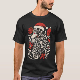 Tribal Platypus Christmas – Tattoo-Inspired  T-Shirt