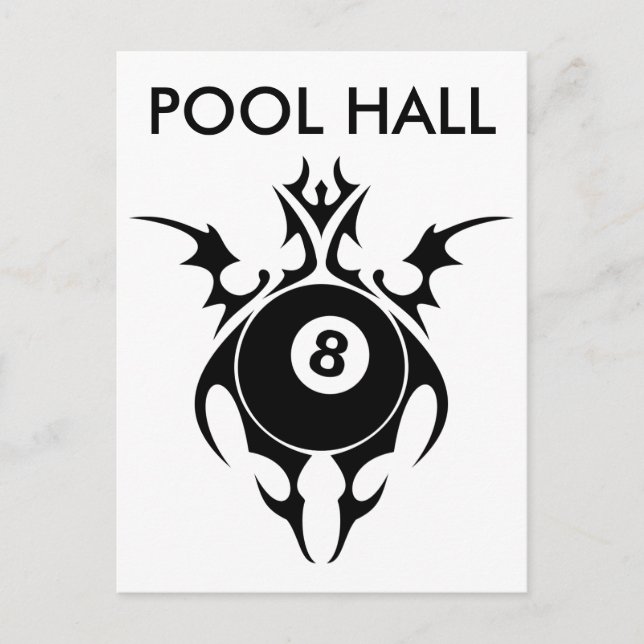 tribal pool hall postcard (Front)