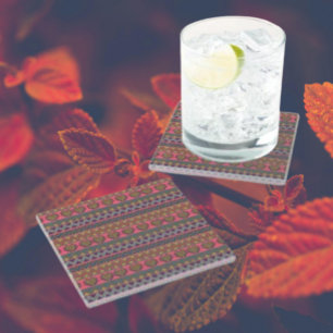 Tribal Pop Coaster – Bold Boho Geometric