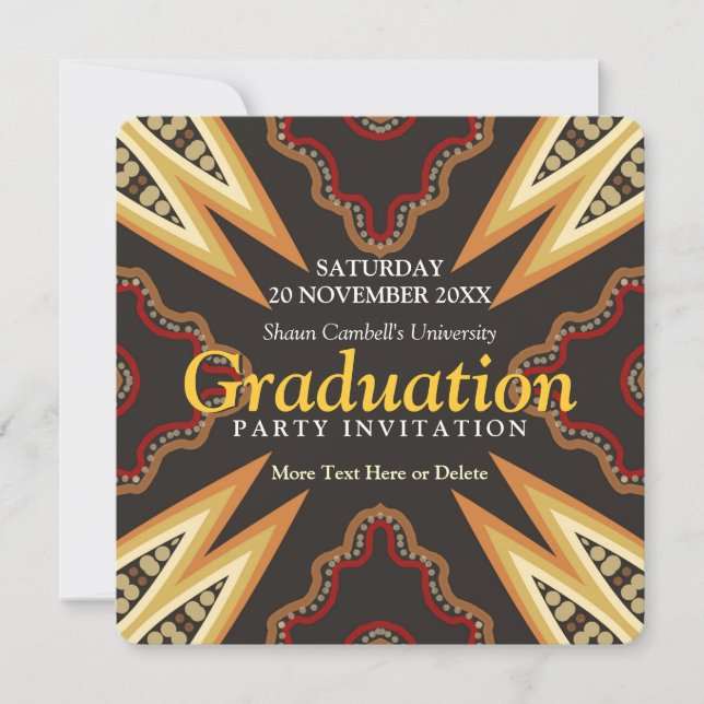 Tribal Power Gathering Graduation Invitation (Front)
