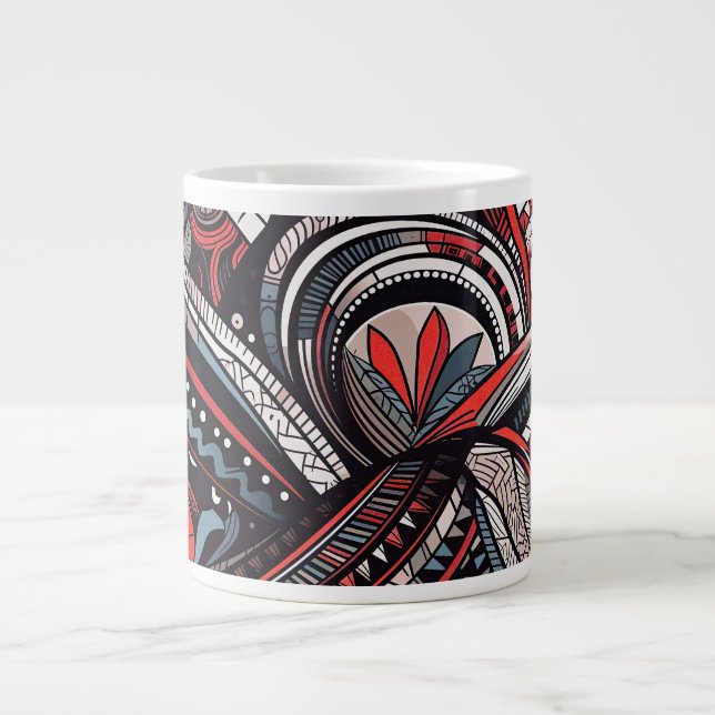 Tribal Prints Large Coffee Mug (Front)