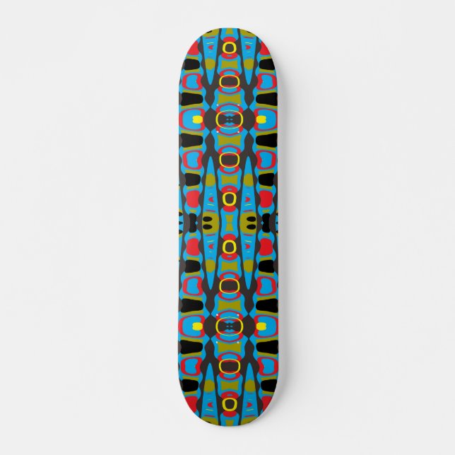 Tribal Pulse Pattern Skateboard (Front)