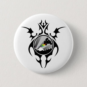 tribal quads 6 cm round badge