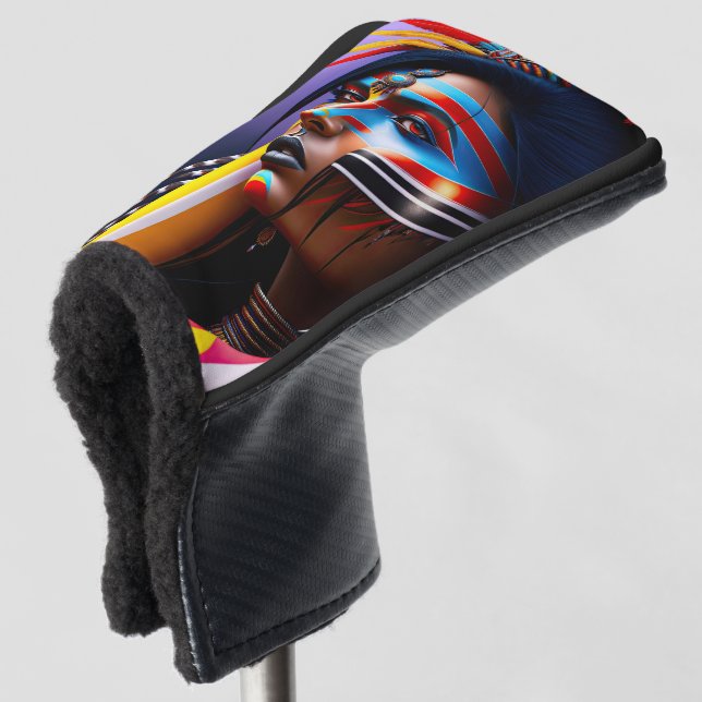Tribal Queen Golf Head Cover (3/4 Front)