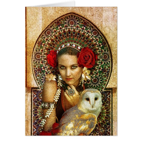 tribal queen greetings card