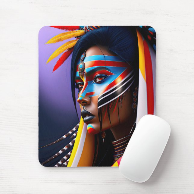 Tribal Queen Mouse Mat (With Mouse)
