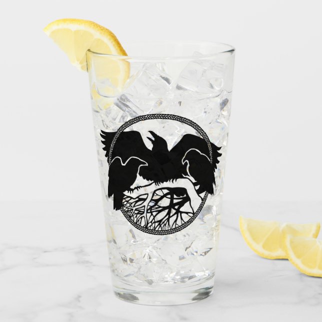 Tribal Raven Glass Native Raven Glass Personalise (Front Ice)