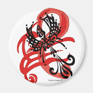 Tribal Raven Magnet