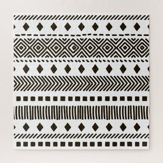 Tribal Rhythms: Ethnic Geometric Patterns Jigsaw Puzzle (Vertical)