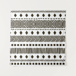 Tribal Rhythms: Ethnic Geometric Patterns Tapestry