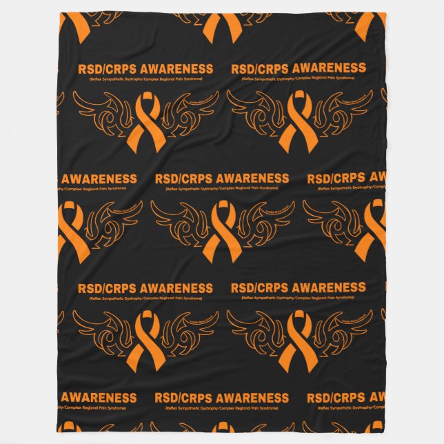 Tribal Ribbon...RSD/CRPS Fleece Blanket (Front)
