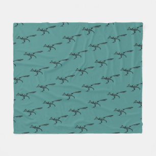 Tribal Roadrunner Silhouette Fleece Blanket