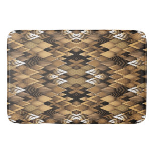 TRIBAL RUSTIC TRIANGULAR PATTERN  BATH MAT