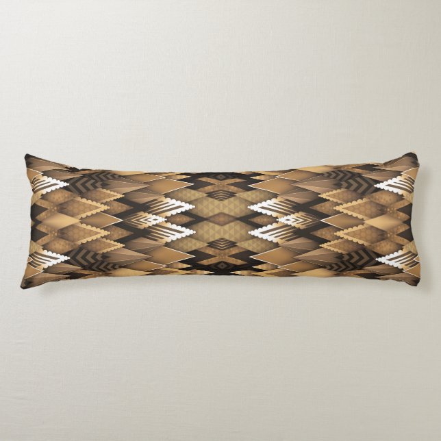 TRIBAL RUSTIC TRIANGULAR PATTERN  BODY CUSHION (Front)