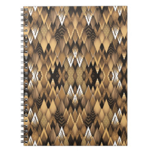 TRIBAL RUSTIC TRIANGULAR PATTERN  NOTEBOOK