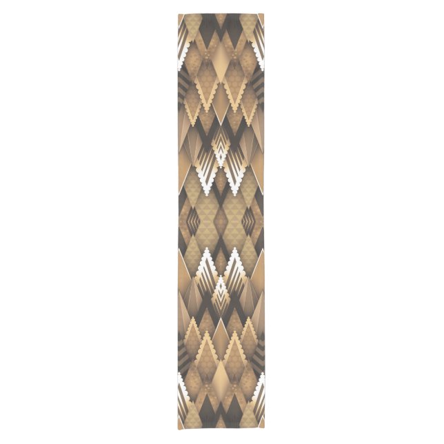TRIBAL RUSTIC TRIANGULAR PATTERN  SHORT TABLE RUNNER (Front)