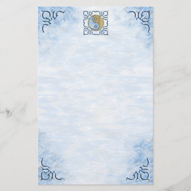 Tribal Sand & Water Yin Yang Stationery (Front)