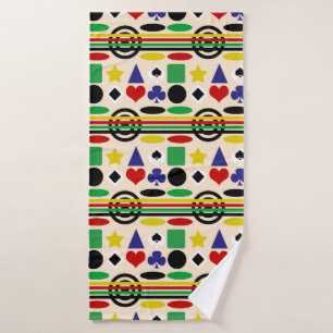 Tribal Scandinavian Nordic Pattern Design Bath Towel