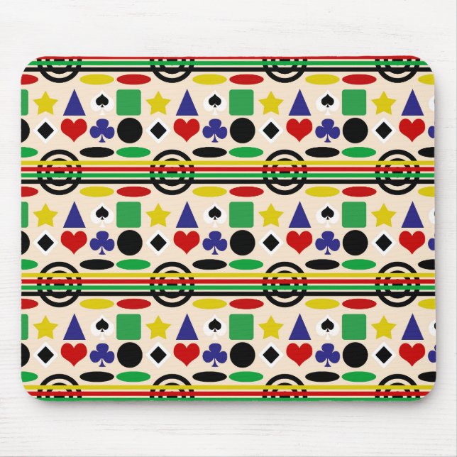 Tribal Scandinavian Nordic Pattern Design  Mouse Mat (Front)