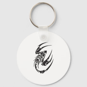 Tribal Scorpion Tattoo Design Key Ring