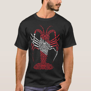 Tribal Scuba Flag Spiny Lobster T-Shirt