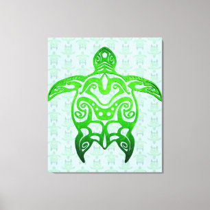 Tribal Sea Turtle Honu Canvas Print