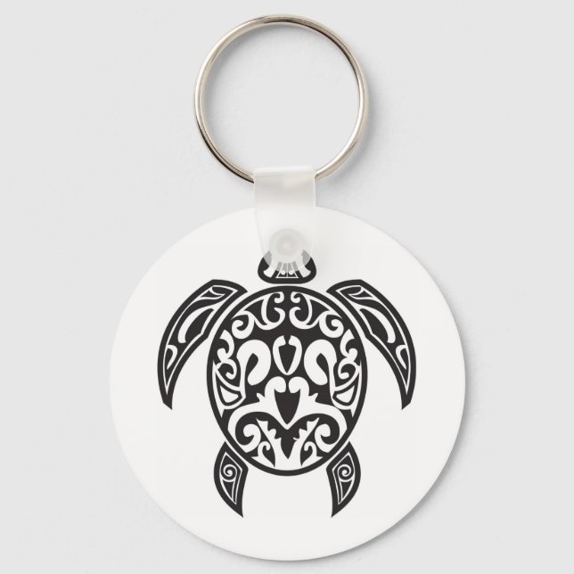 Tribal Sea Turtle Key Ring (Front)
