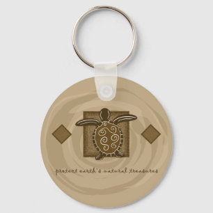Tribal Sea Turtle Key Ring