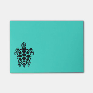 Tribal Sea Turtle Turquoise Post-it Notes