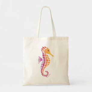 Tribal Seahorse Tote Bag