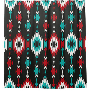 Tribal seamless colorful geometric pattern. Ethnic Shower Curtain