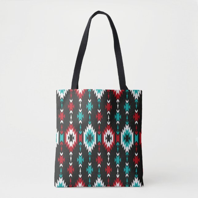 Tribal seamless colorful geometric pattern. Ethnic Tote Bag (Front)