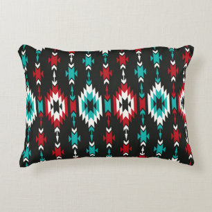 Tribal seamless colourful geometric pattern. Ethni Decorative Cushion