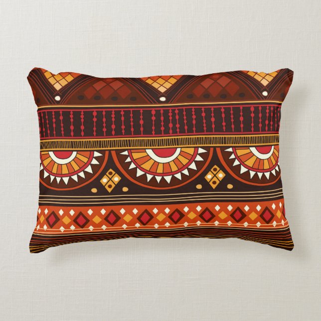 Tribal seamless design for various uses. decorative cushion (Front)