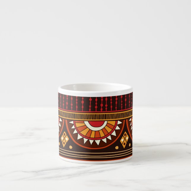 Tribal seamless design for various uses. espresso cup (Front)