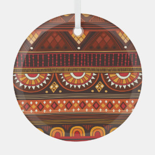 Tribal seamless design for various uses. glass tree decoration