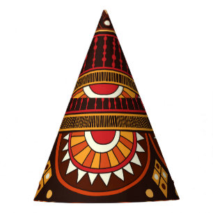 Tribal seamless design for various uses. party hat
