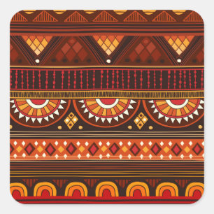 Tribal seamless design for various uses. square sticker
