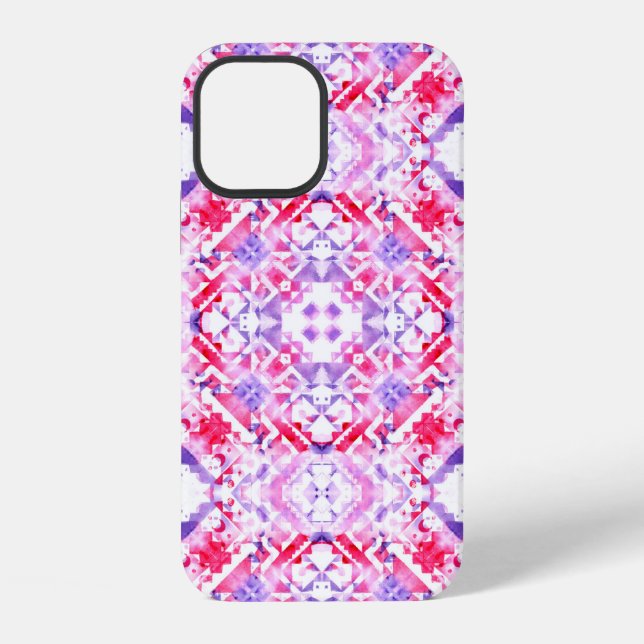 Tribal seamless pattern. Hand-painted grunge water iPhone Case (Back)