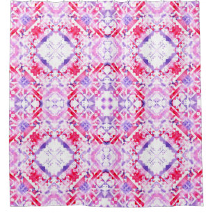 Tribal seamless pattern. Hand-painted grunge water Shower Curtain