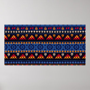 Tribal seamless pattern. poster