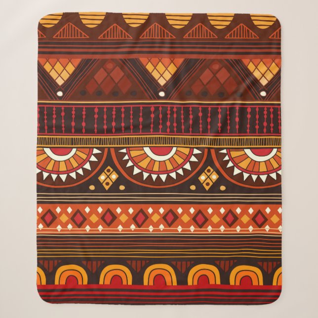 Tribal seamless pattern.  sherpa blanket (Front)