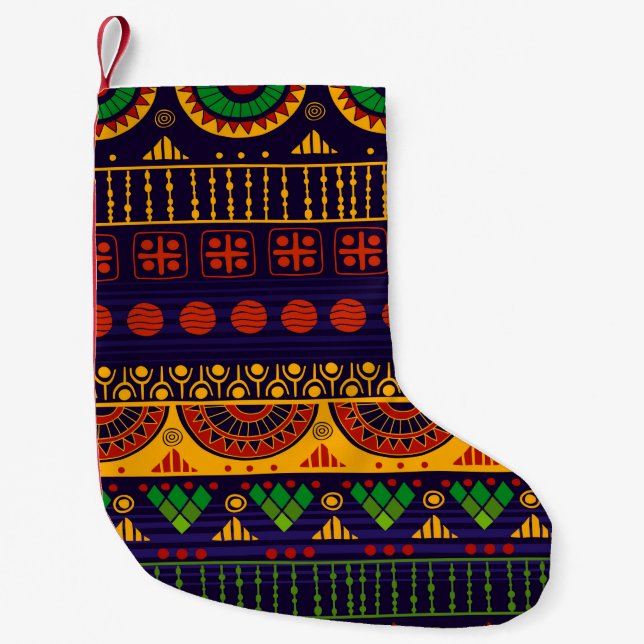 Tribal seamless pattern.  small christmas stocking (Front)