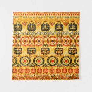 Tribal seamless pattern tapestry