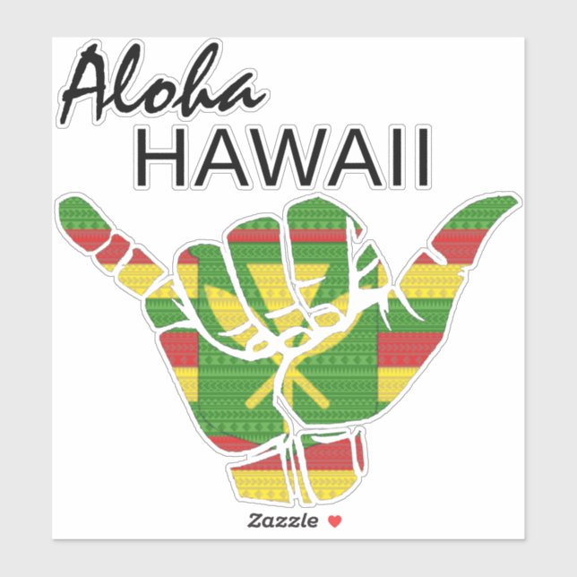 TRIBAL SHAKA (HANG LOOSE) ALOHA HAWAII KANAKA LT (Sheet)