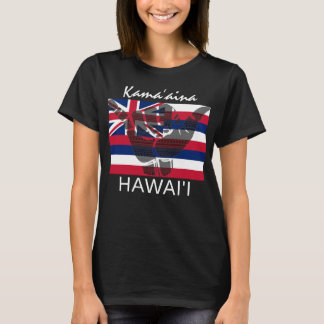 TRIBAL SHAKA (HANG LOOSE) Kamaʻāina HI FLAG BG T-Shirt