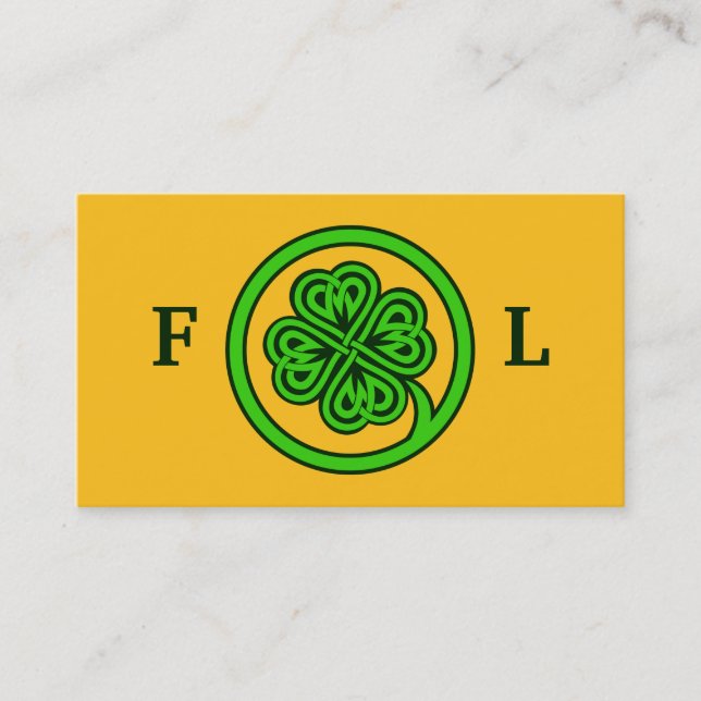 Tribal Shamrock custom business cards (Front)