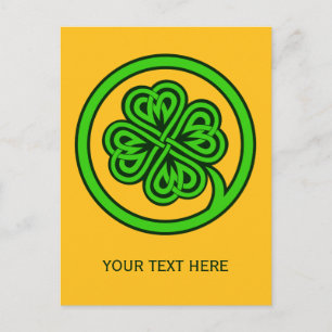 Tribal Shamrock custom postcard